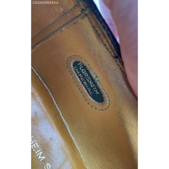 Black RARE 70s FLORSHEIM IMPERIAL‎ BLACK LONGWING BLUCHER 92604 SHOES -Size 7.5 - Picture 5 of 9